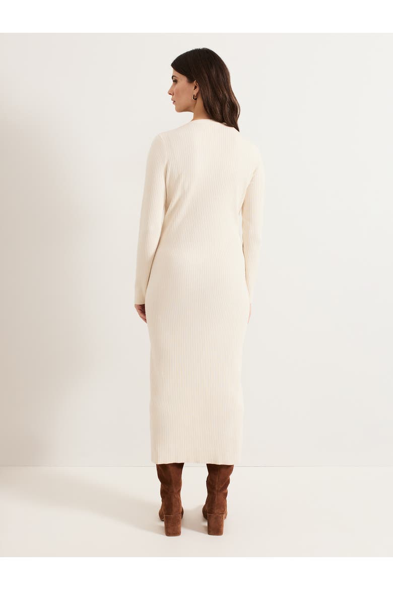 Ella Ribbed Knit Dress, Alternate, color, Natural