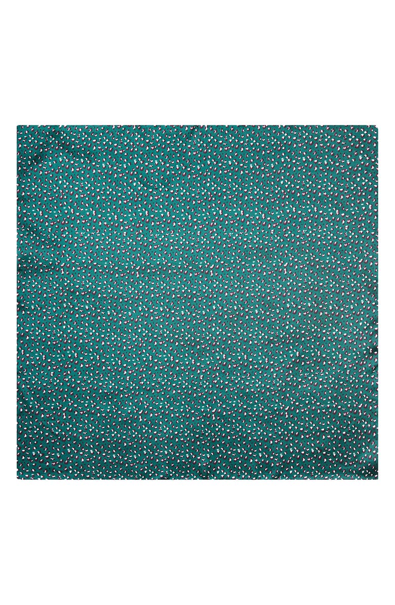 SAACHI Speckled Silk Scarf, Alternate, color, Green