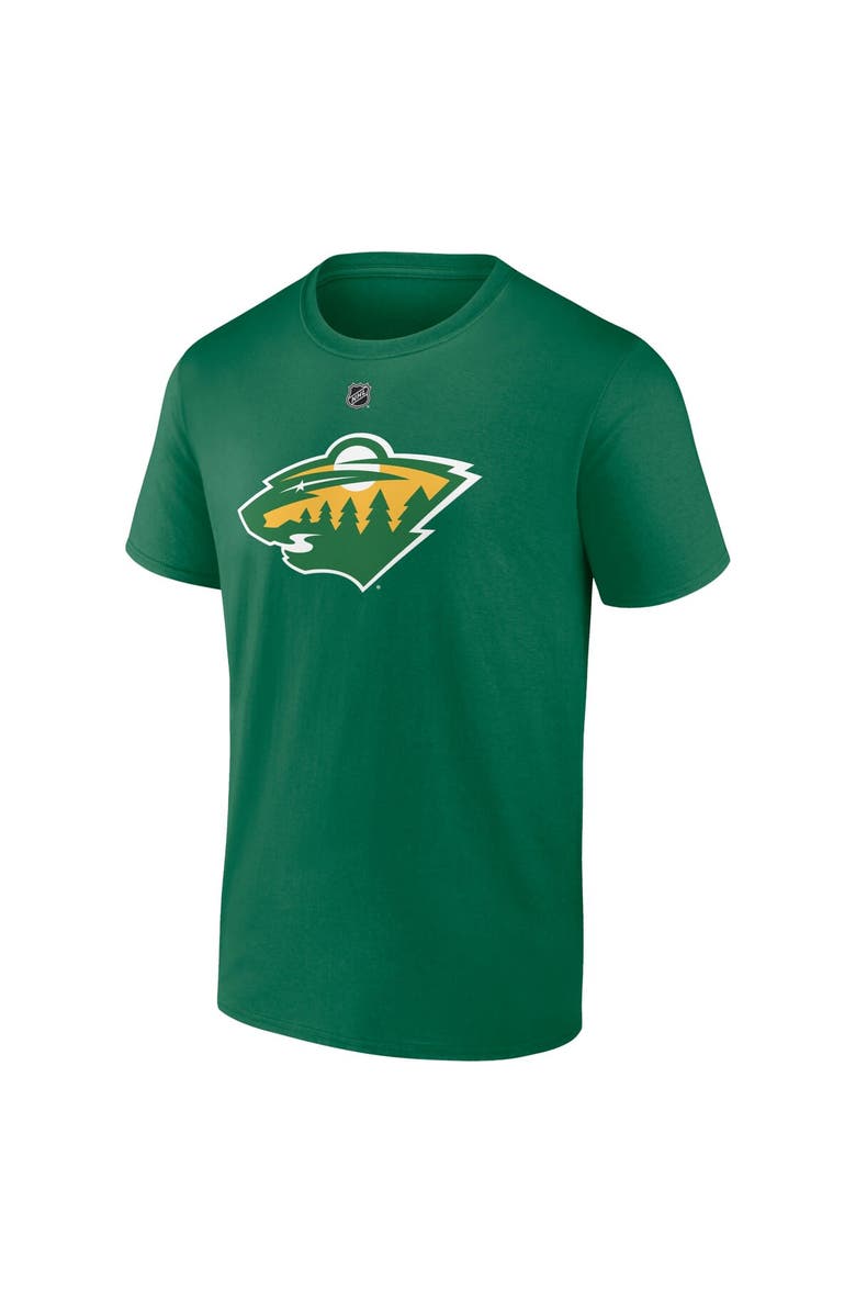 FANATICS Men's Fanatics Branded Green Kirill Kaprizov Minnesota Wild Authentic Stack Name & Number T-Shirt, Alternate, color, 