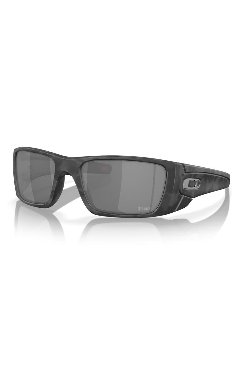 60mm Prizm™ Polarized Rectangular Sunglasses, Alternate, color, BLACK