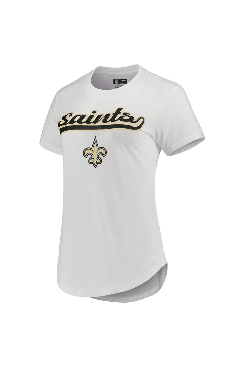 Women's Concepts Sport White/Charcoal New Orleans Saints Sonata T-Shirt & Leggings Sleep Set, Alternate, color, White