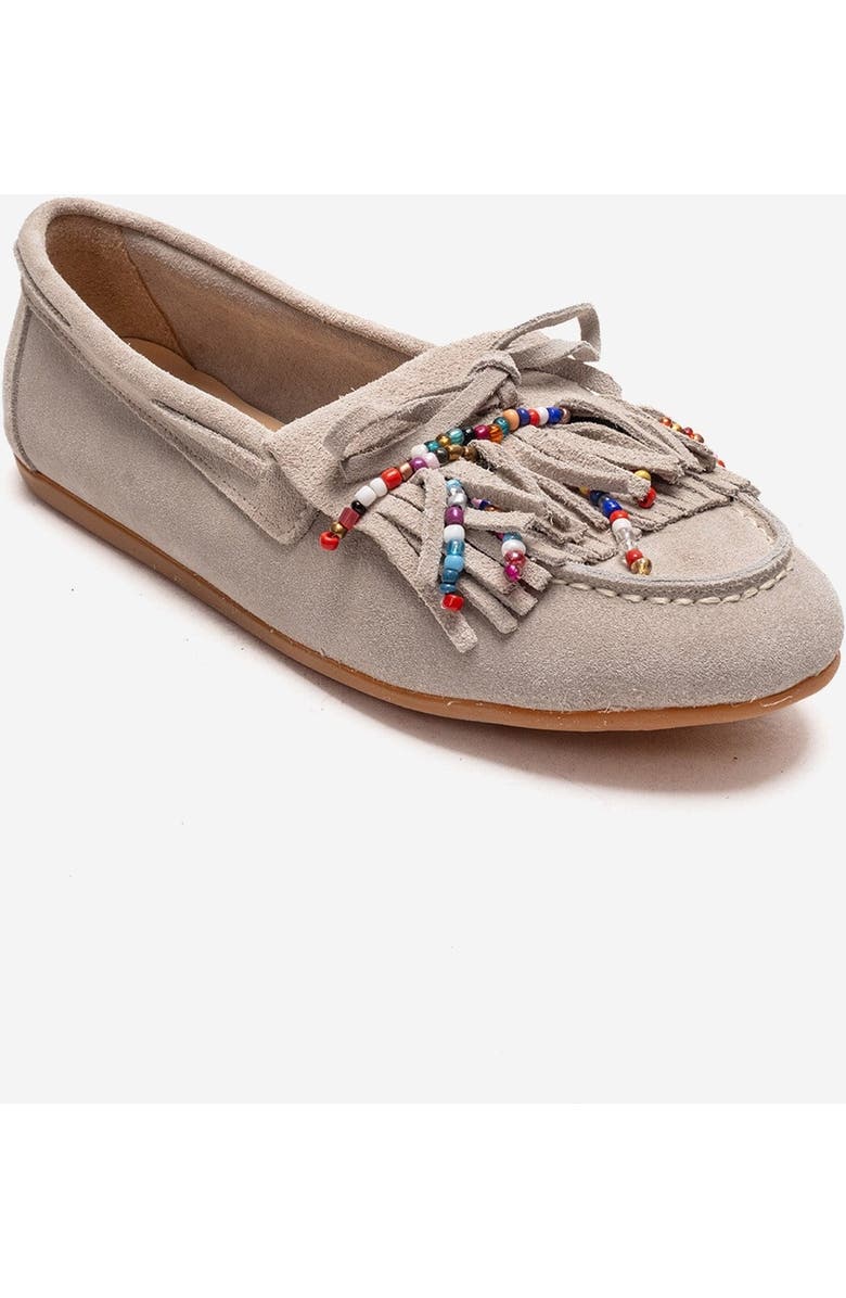 Forever & Always Shoes Evelyn Leather Loafer, Alternate, color, Beige Suede