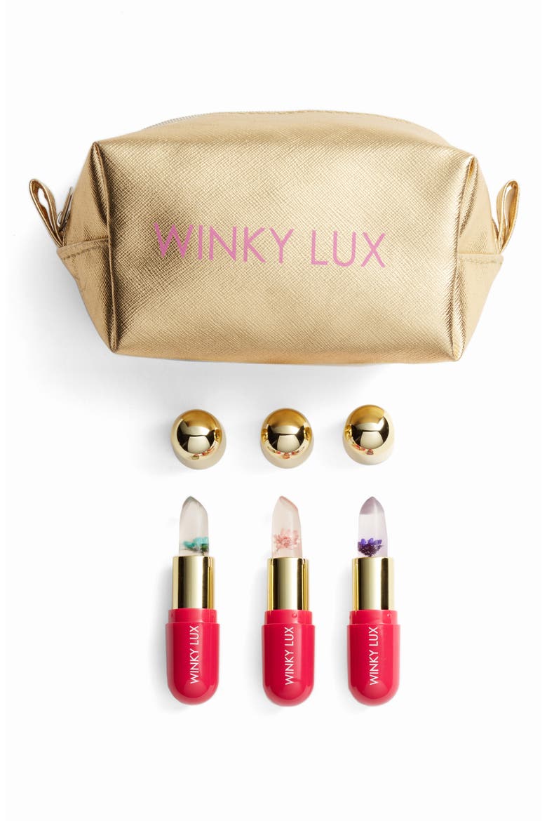 Flower Balm Favorites Lip Trio, Main, color, NO COLOR
