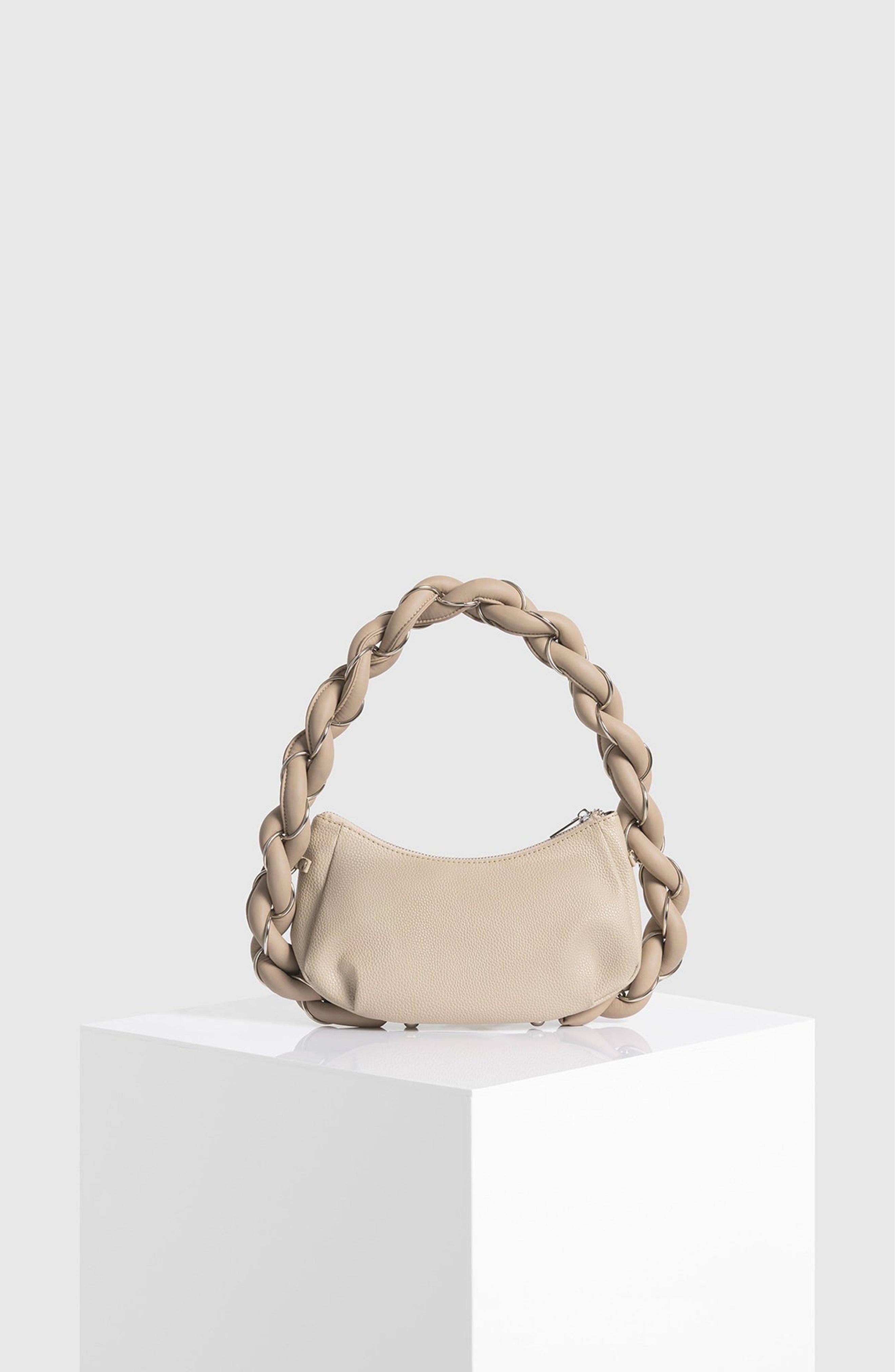 Manière De Voir Somme Leather Handbag, Alternate, color, Beige