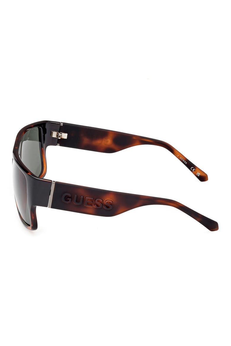 Rectangular Sunglasses, Alternate, color, DARK HAVANA / GREEN
