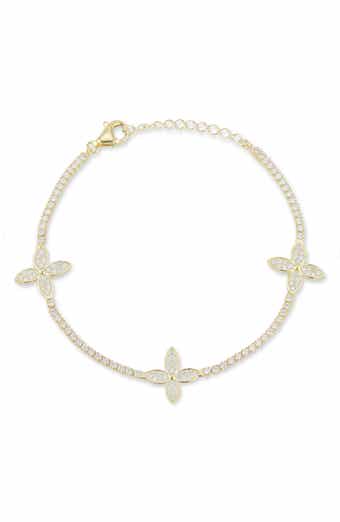 Flower Station CZ Tennis Bracelet