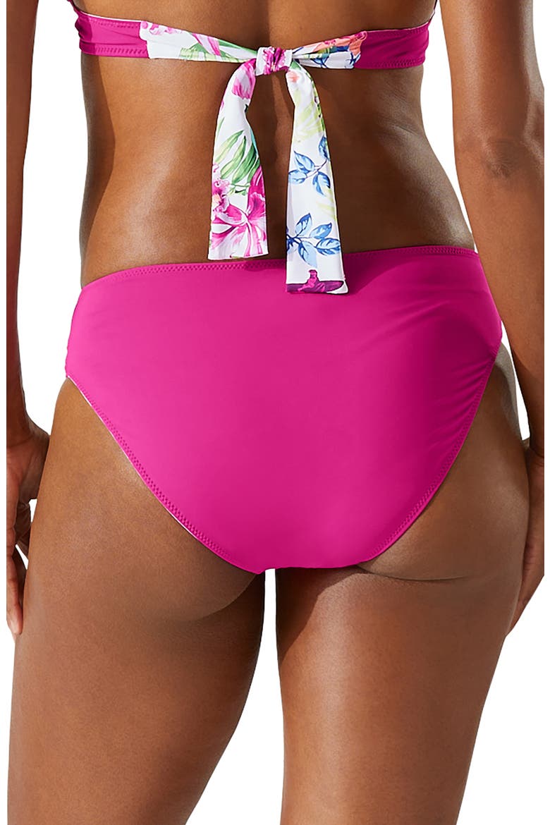 Coastal Gardens Reversible Hipster Bikini Bottoms, Alternate, color, PINK/ WHITE