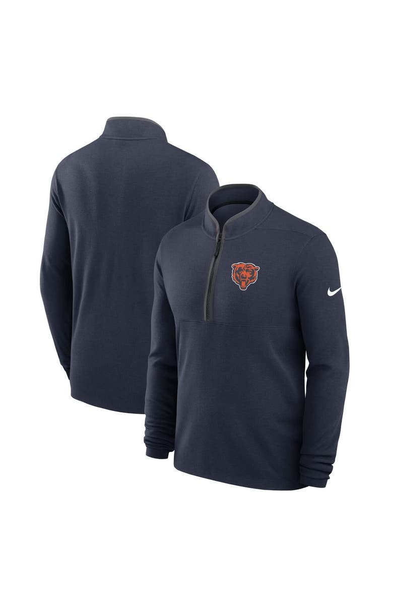 Nike Men's Nike Navy Chicago Bears Lightweight Victory Performance Half-Zip Pullover, Alternate, color, 