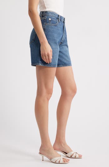 The Timeless High Waist Mid Thigh Denim Shorts