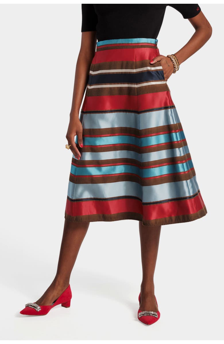Frances Valentine Mercer Striped Maxi Skirt, Main, color, Red/Blue/Multi