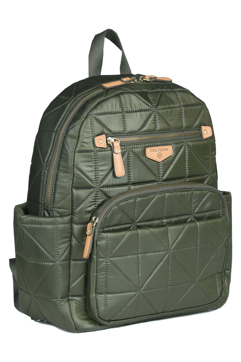 'Companion Backpack' Quilted Nylon Diaper Bag, Alternate, color, OLIVE