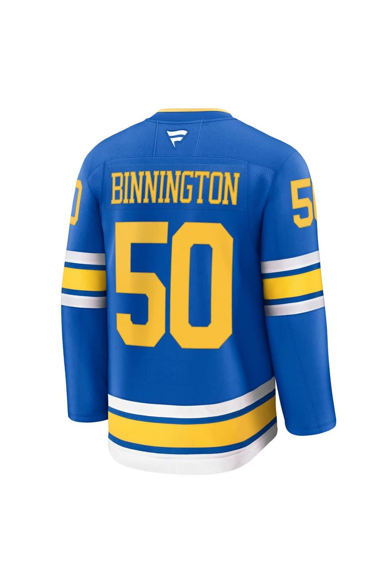 Men's Fanatics Jordan Binnington Blue St. Louis Blues Home Premium Player Jersey, Alternate, color, Blue