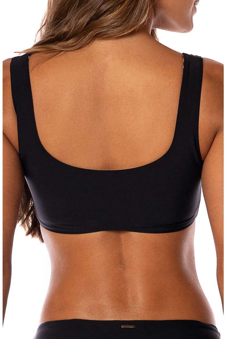 Midnight Black Dazzle Reversible Bikini Top, Alternate, color, BLACK
