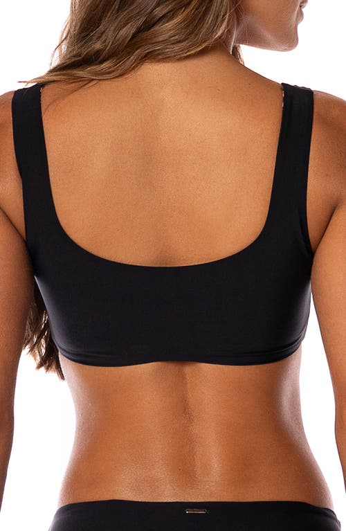 Maaji Midnight Black Dazzle Reversible Bikini Top In Black