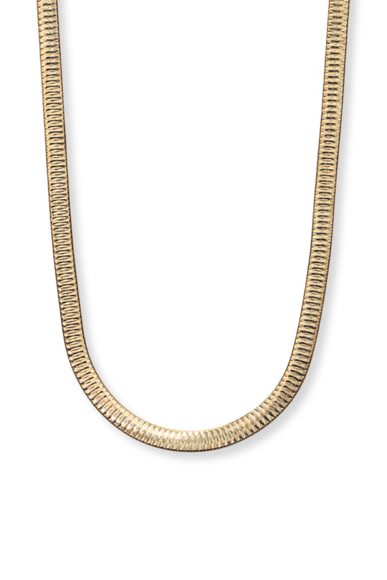 Reverse Herringbone Chain Necklace, Main, color, GOLD