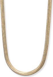 Argento Vivo Sterling Silver Reverse Herringbone Chain Necklace
