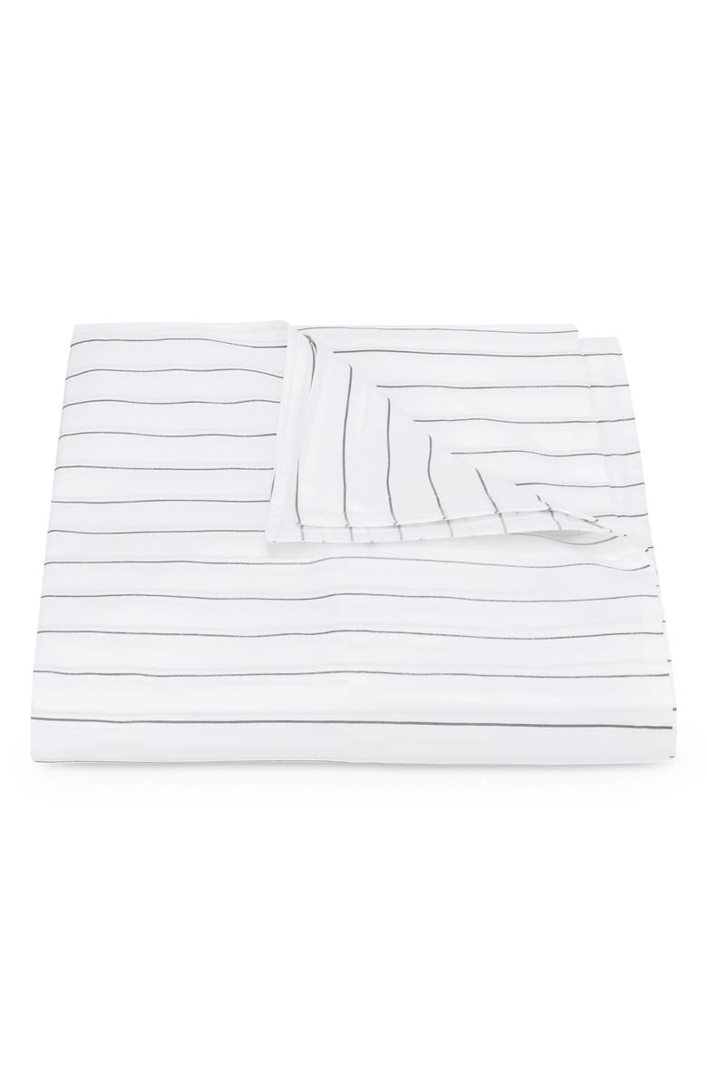 Matouk Amalfi Duvet Cover, Main, color, Charcoal