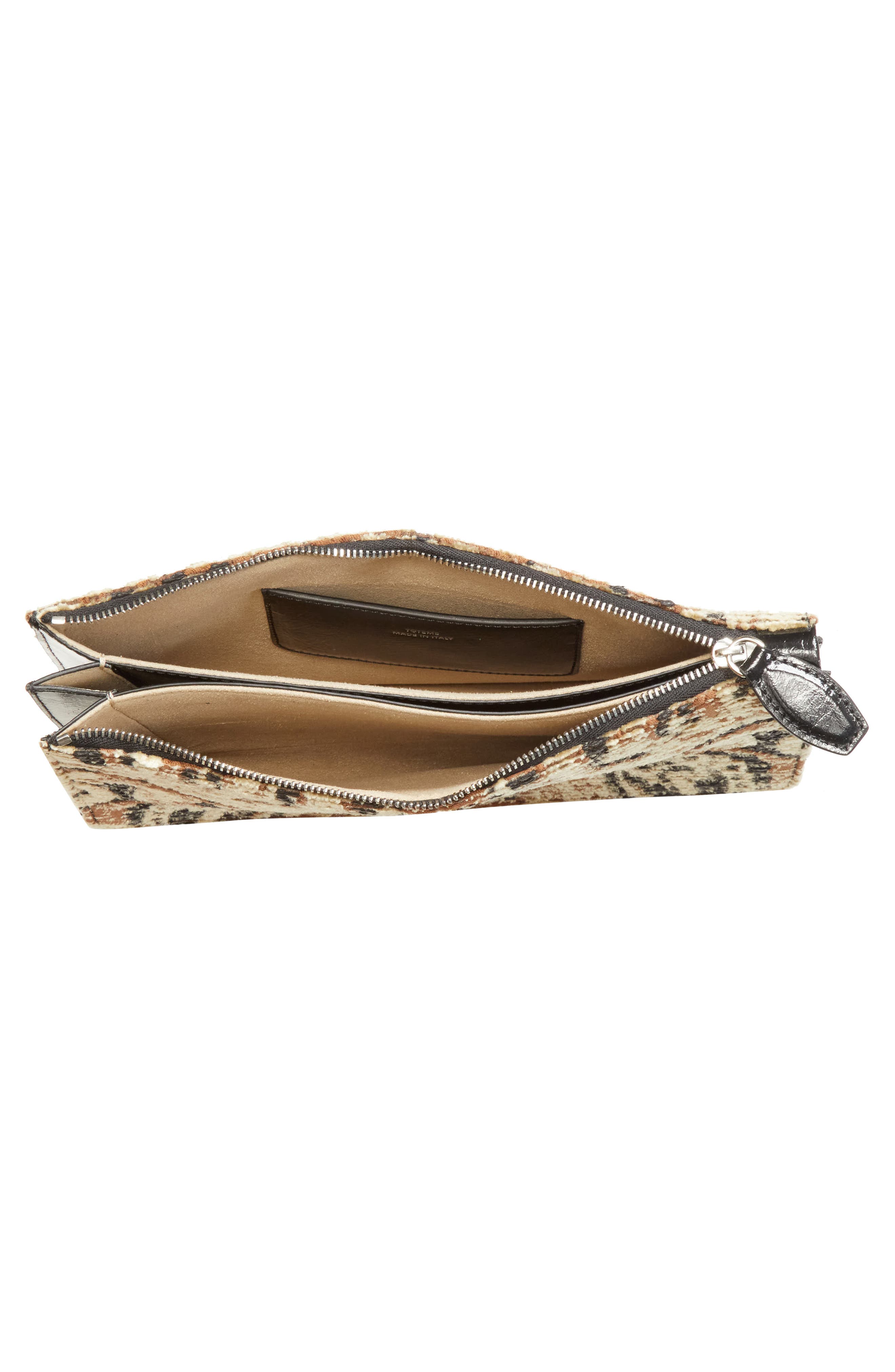 TOTEME Threefold Paisley Clutch, Alternate, color, Rye/ Black