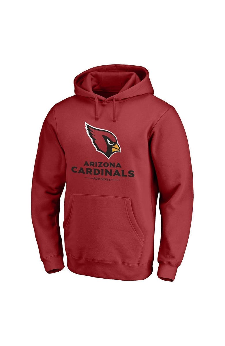 FANATICS Men's Fanatics Branded Cardinal Arizona Cardinals Logo Team Lockup Fitted Pullover Hoodie, Alternate, color, 