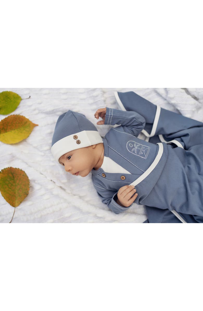 Manière Island Henley Footie, Alternate, color, Ocean Blue