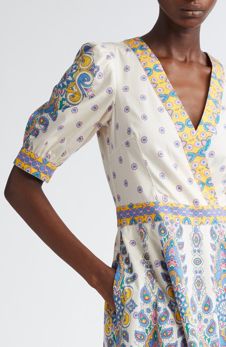 Etro Cotton Poplin Midi Dress, Alternate, color, 