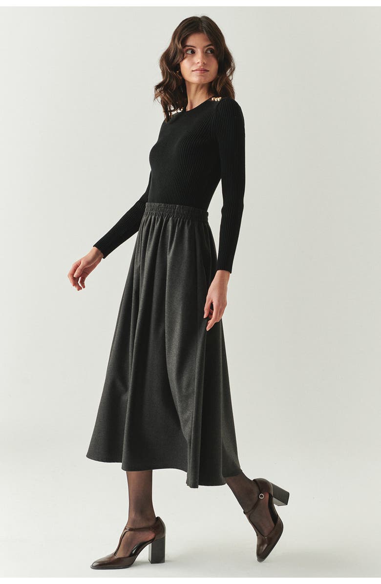 Exquise Lauryn Midi Skirt, Alternate, color, Grey