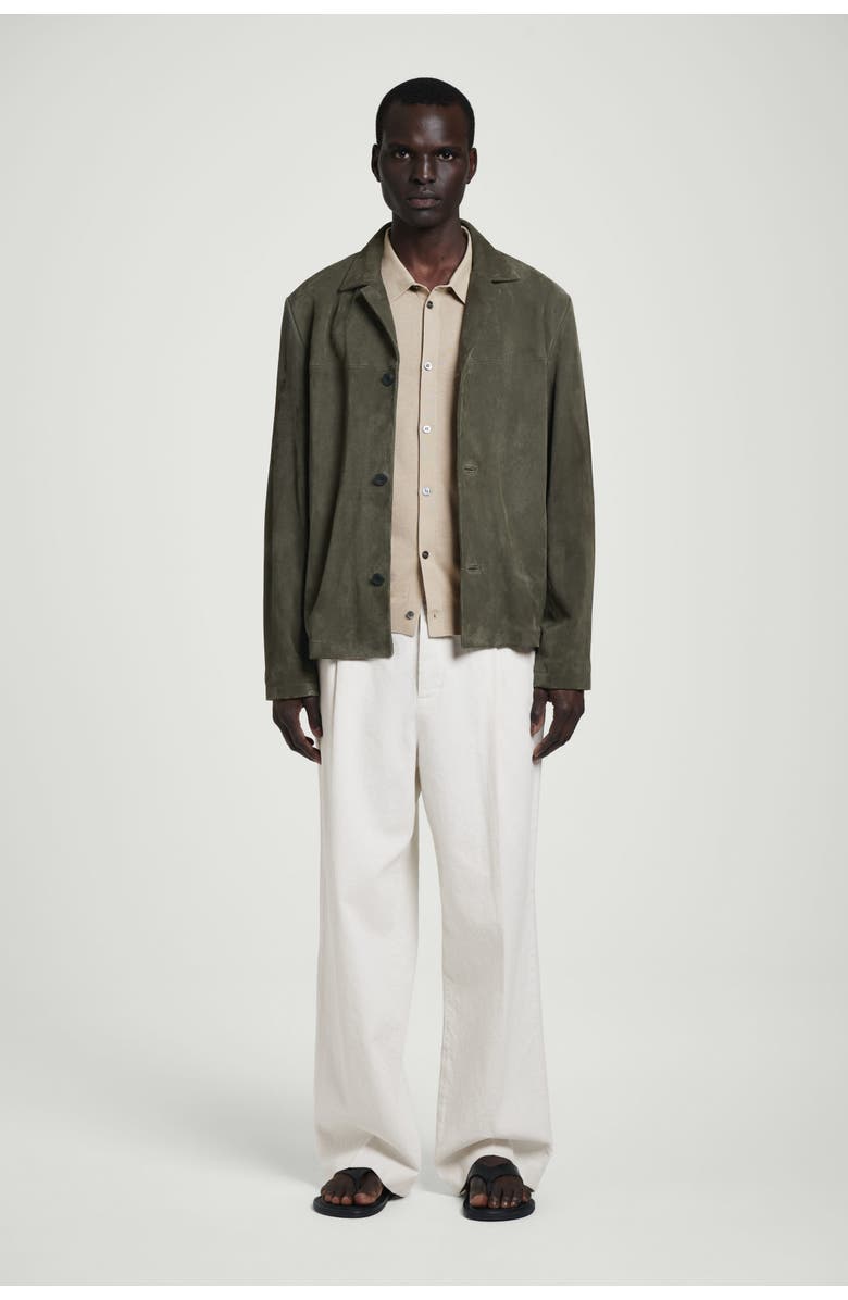 COS Knitted Linen-Silk Shirt, Alternate, color, Mole