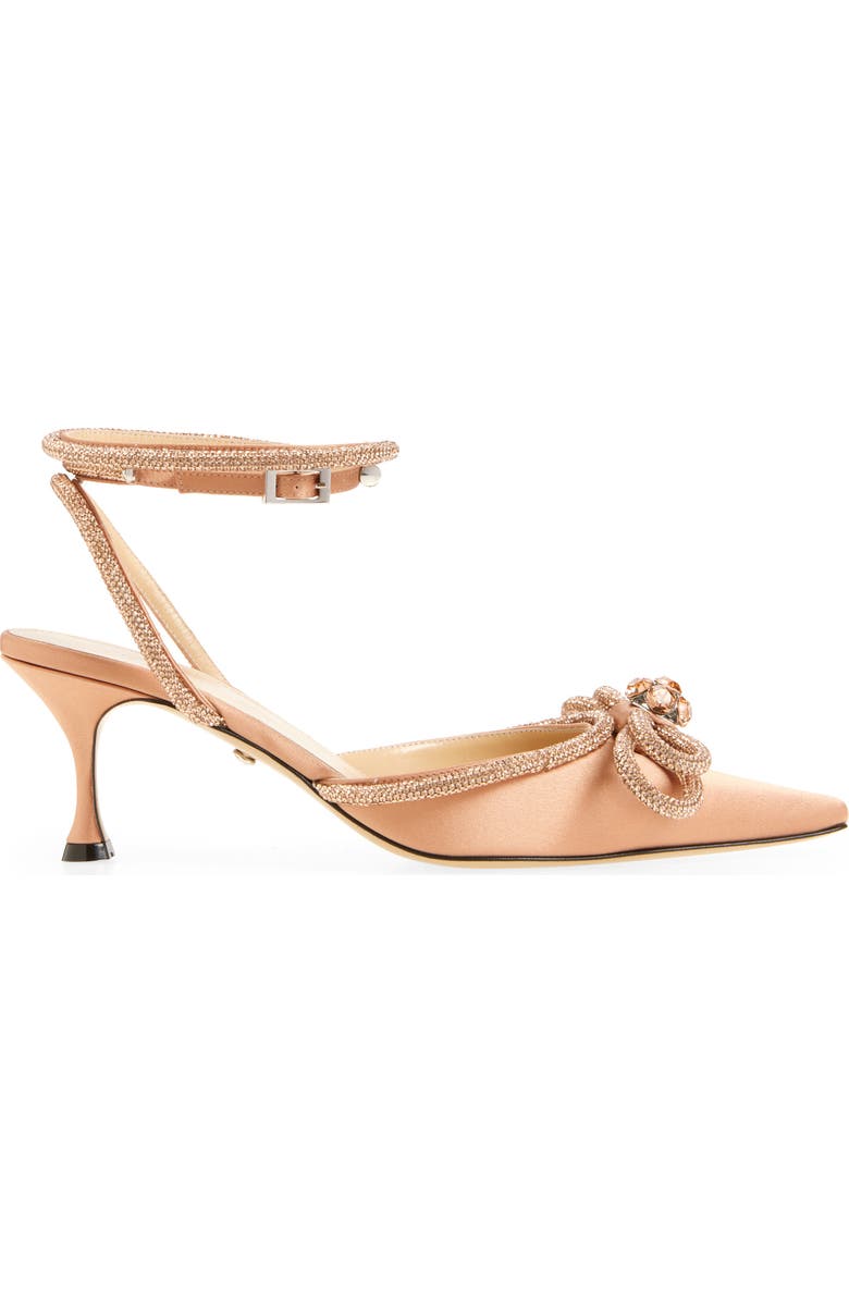 Mach & Mach Double Crystal Bow Slingback Pump, Alternate, color, Golden Brown