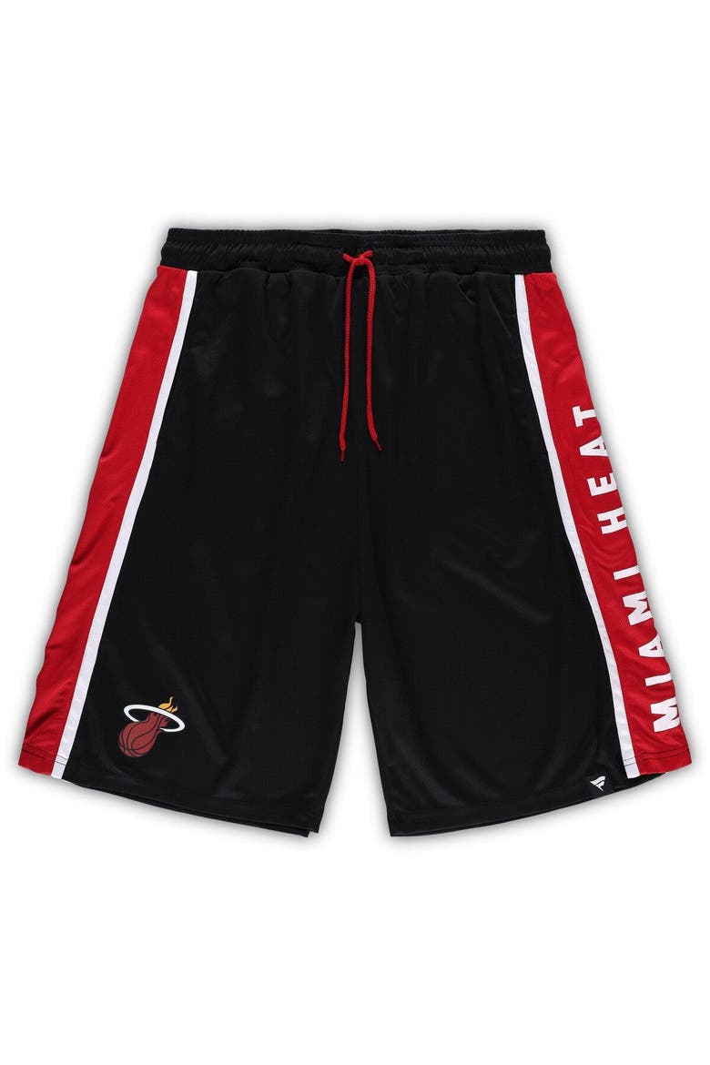 Men's Fanatics Branded Black Miami Heat Big & Tall Referee Iconic Mesh Shorts, Main, color, Black