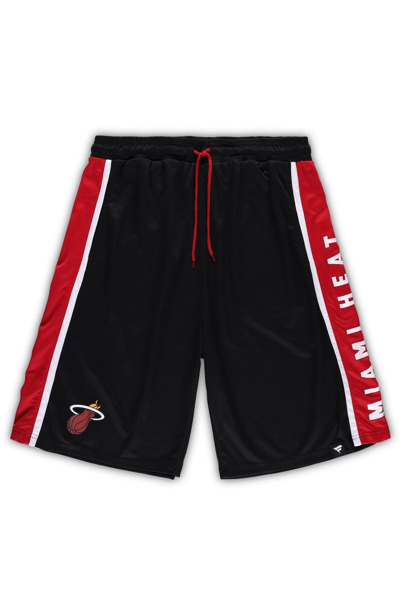 FANATICS Men's Fanatics Branded Black Miami Heat Big & Tall Referee Iconic Mesh Shorts, Main, color, Black