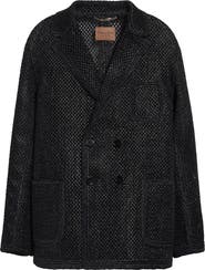 Dolce&Gabbana Portofino Double Breasted Raffia Mesh Sport Coat