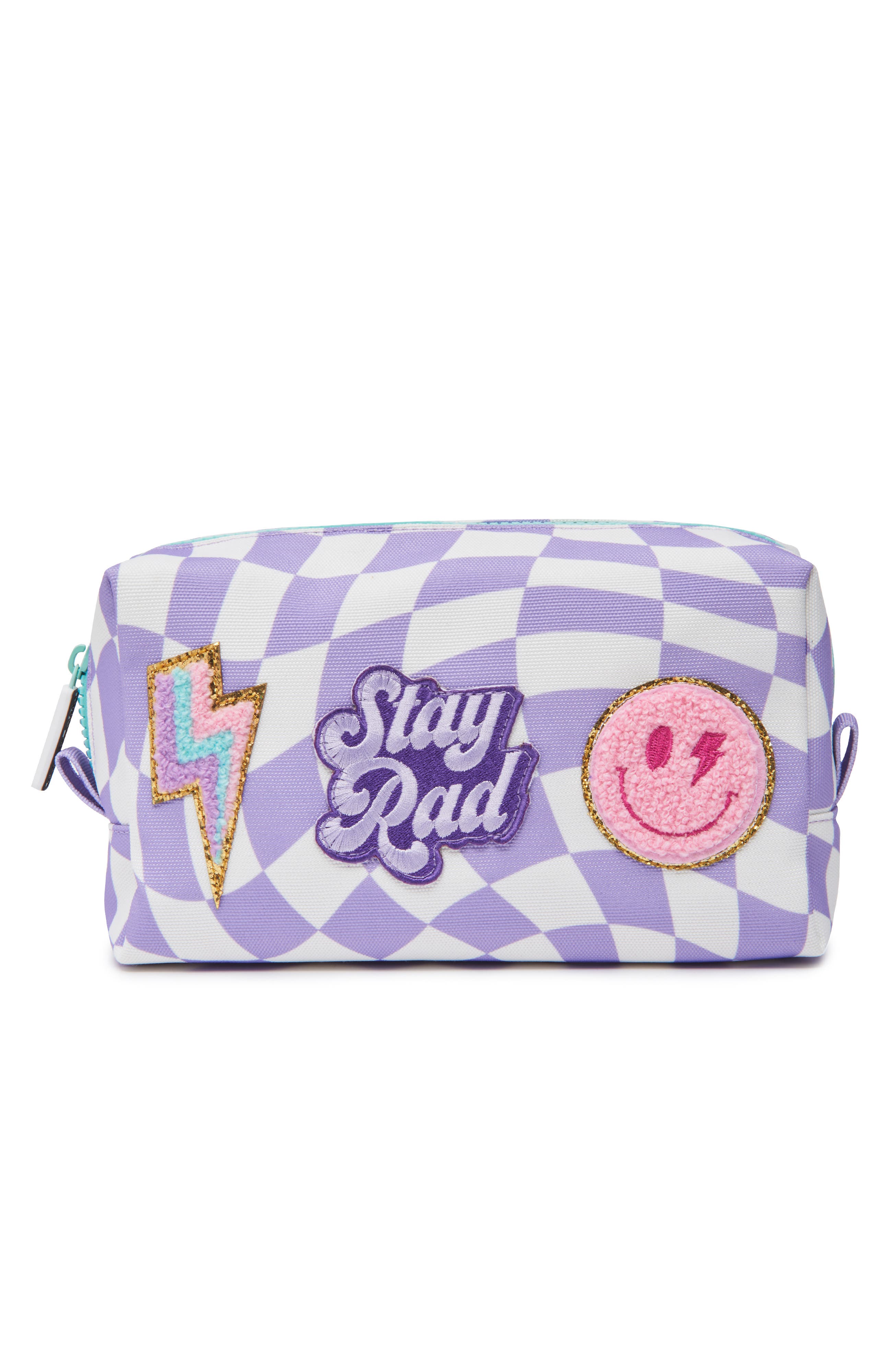 Little Chicken Kids' Patched Pouch in Purple Checker 