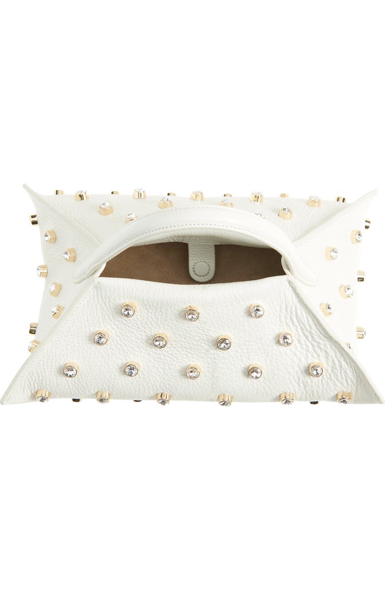 Altuzarra Origami East/West Baguette Bag, Alternate, color, 380102 Ivory/ Crystal