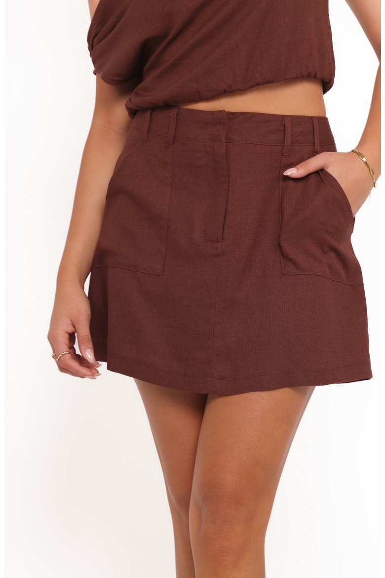 Shaw Patch Pocket Miniskort, Alternate, color, CHOCOLATE BROWN