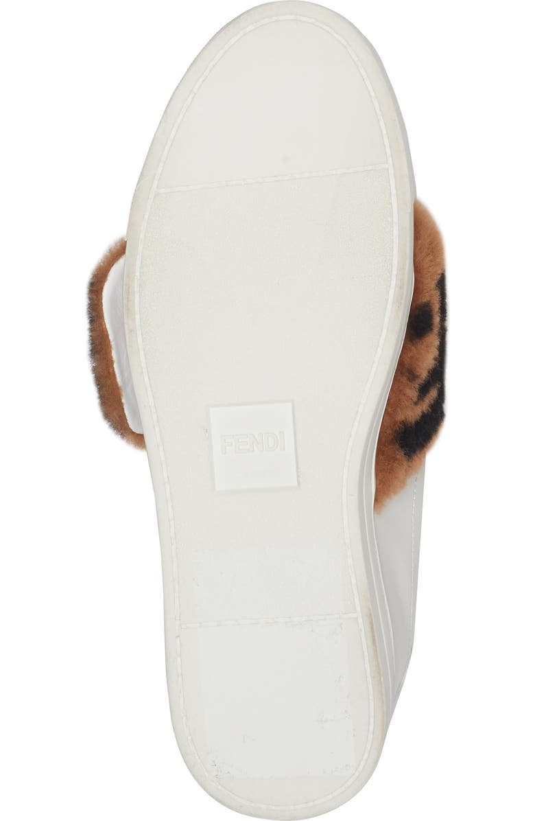 Fendi FF Genuine Shearling Slip-On Sneaker, Alternate, color,