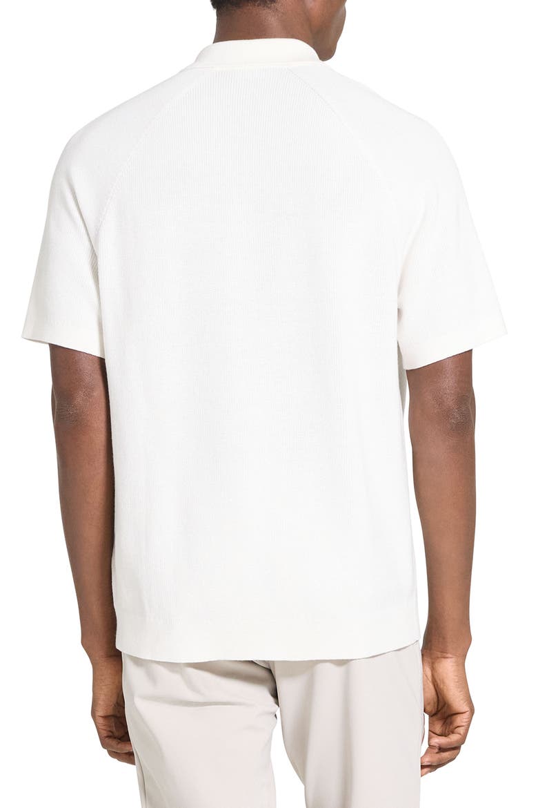 Tactile Cotton Quarter Zip Polo, Alternate, color, WINTER IVORY
