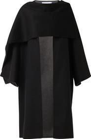 Leem Reversible Cacoon Coat with Scarf Detail