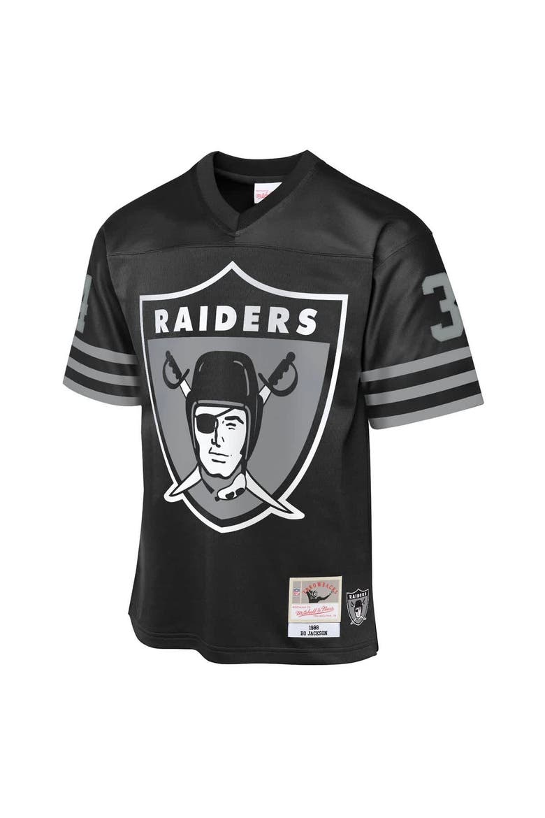 Youth Mitchell & Ness Bo Jackson Black Las Vegas Raiders 1988 Throwback Fashion Jersey, Alternate, color, Black