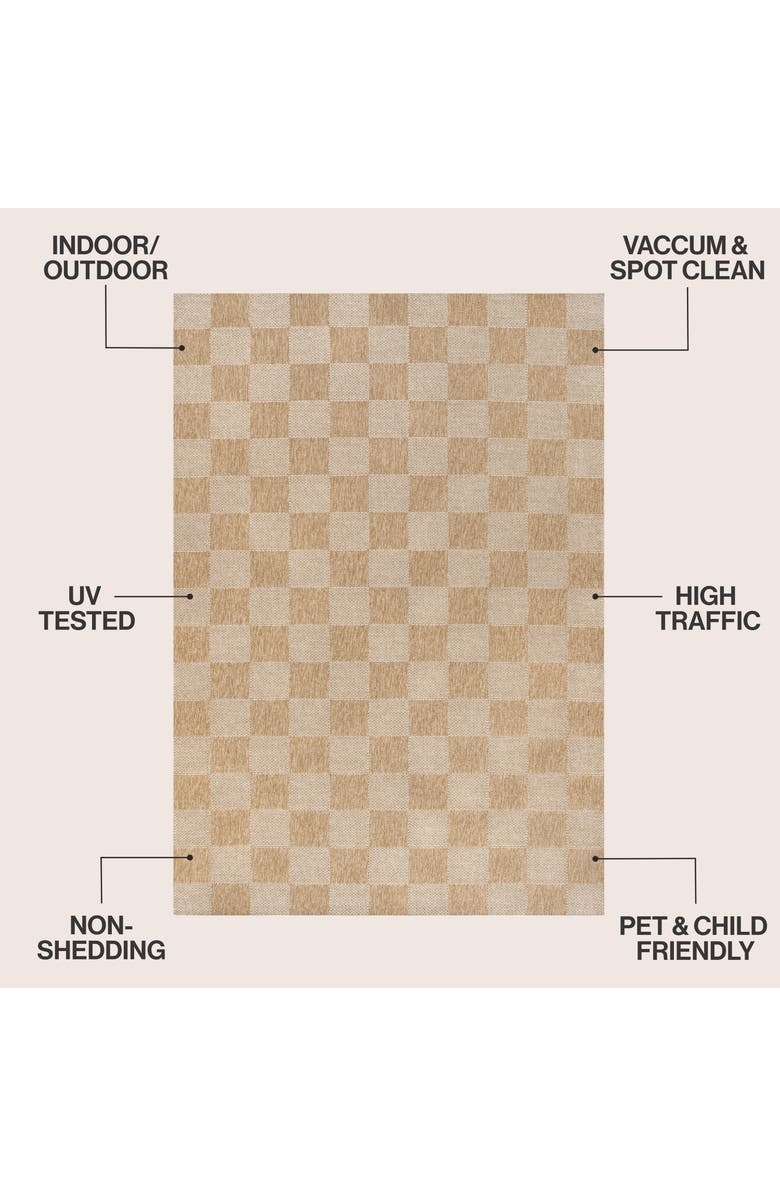 JONATHAN Y Mason Easy Jute Geometric Boho Checker Weave Indoor/Outdoor Area Rug, Alternate, color, Natural/Beige