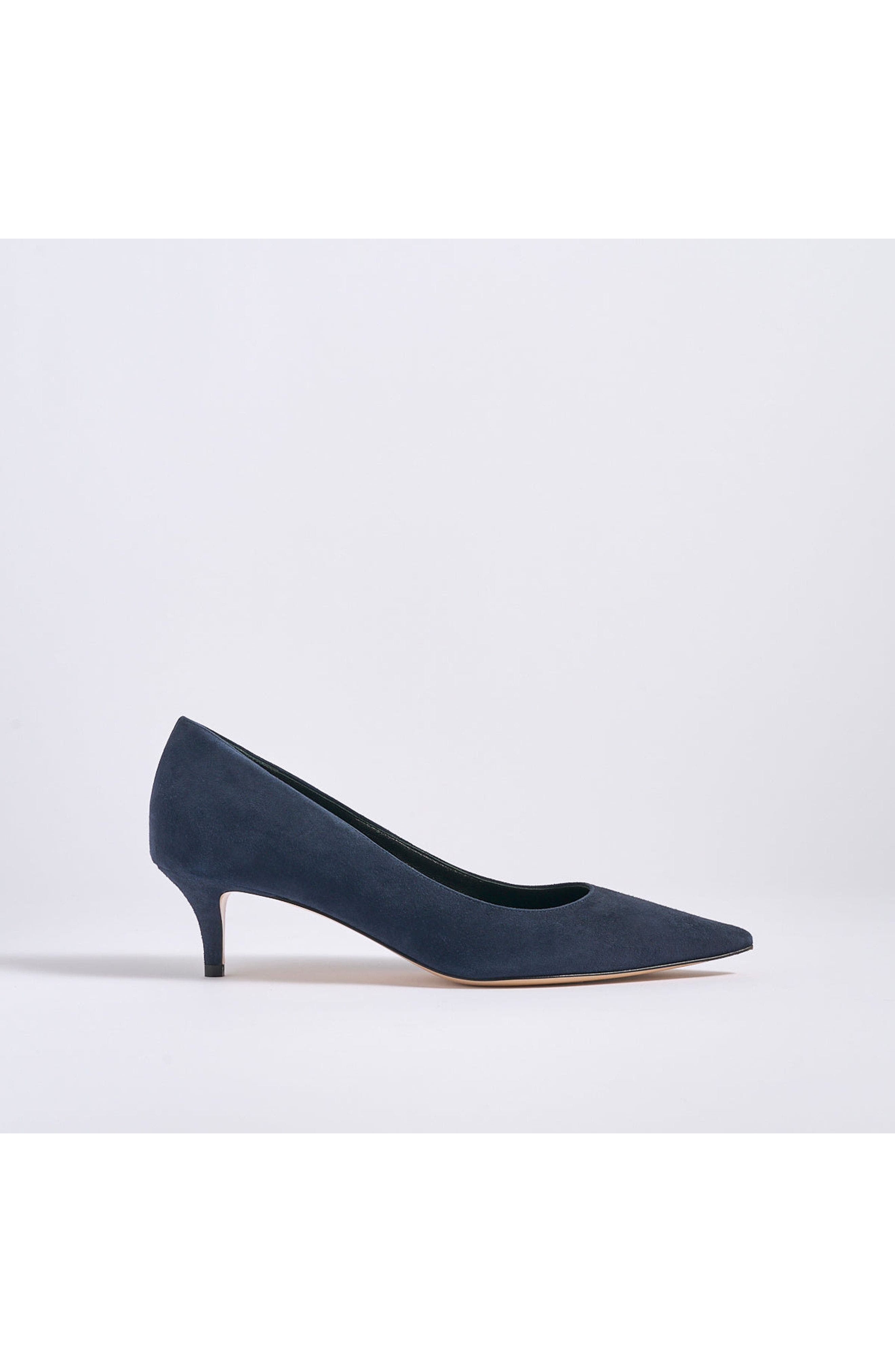MARION PARKE Classic Pump 45 Suede, Main, color, Navy