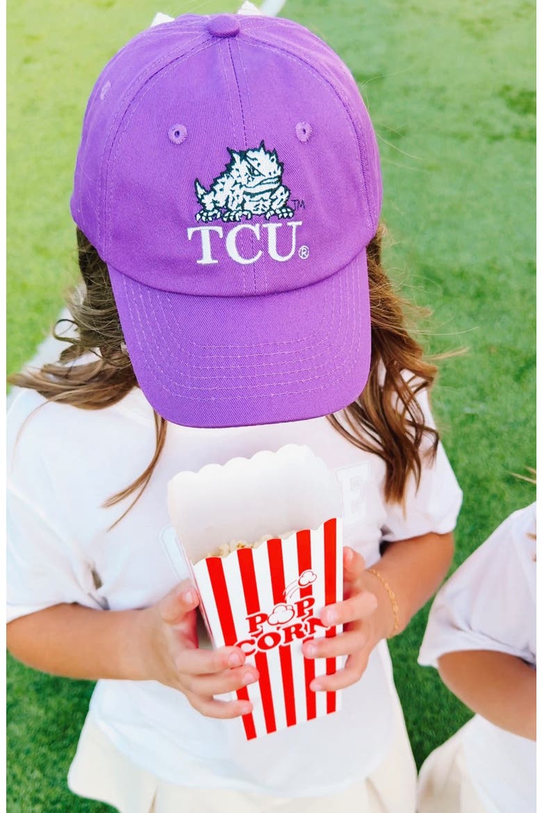 TCU Horned Frogs Bow Baseball Hat, Alternate, color, Purple