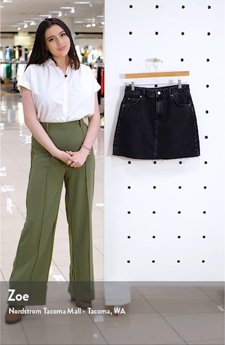 High Waist Denim Miniskirt, sales video thumbnail