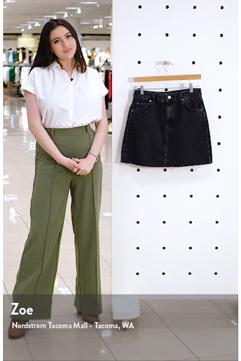 High Waist Denim Miniskirt video