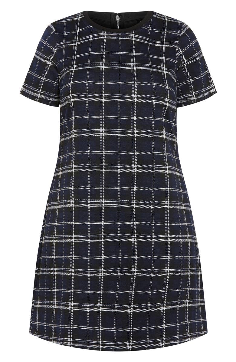 City Chic Check Love Knit Dress, Alternate, color,
