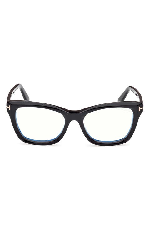 53mm Cat Eye Blue Light Blocking Optical Glasses