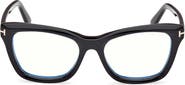 TOM FORD 53mm Cat Eye Blue Light Blocking Optical Glasses