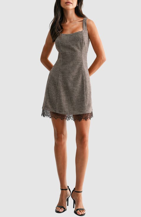 Square Neck A-Line Minidress
