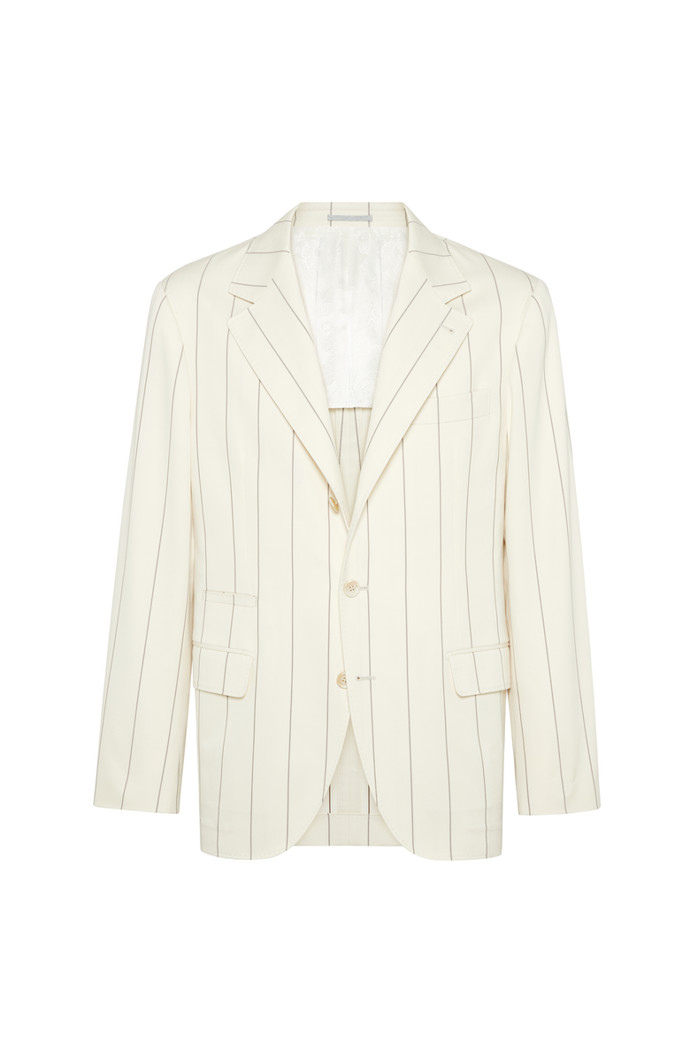 Brunello Cucinelli Chalk stripe deconstructed blazer, Main, color,