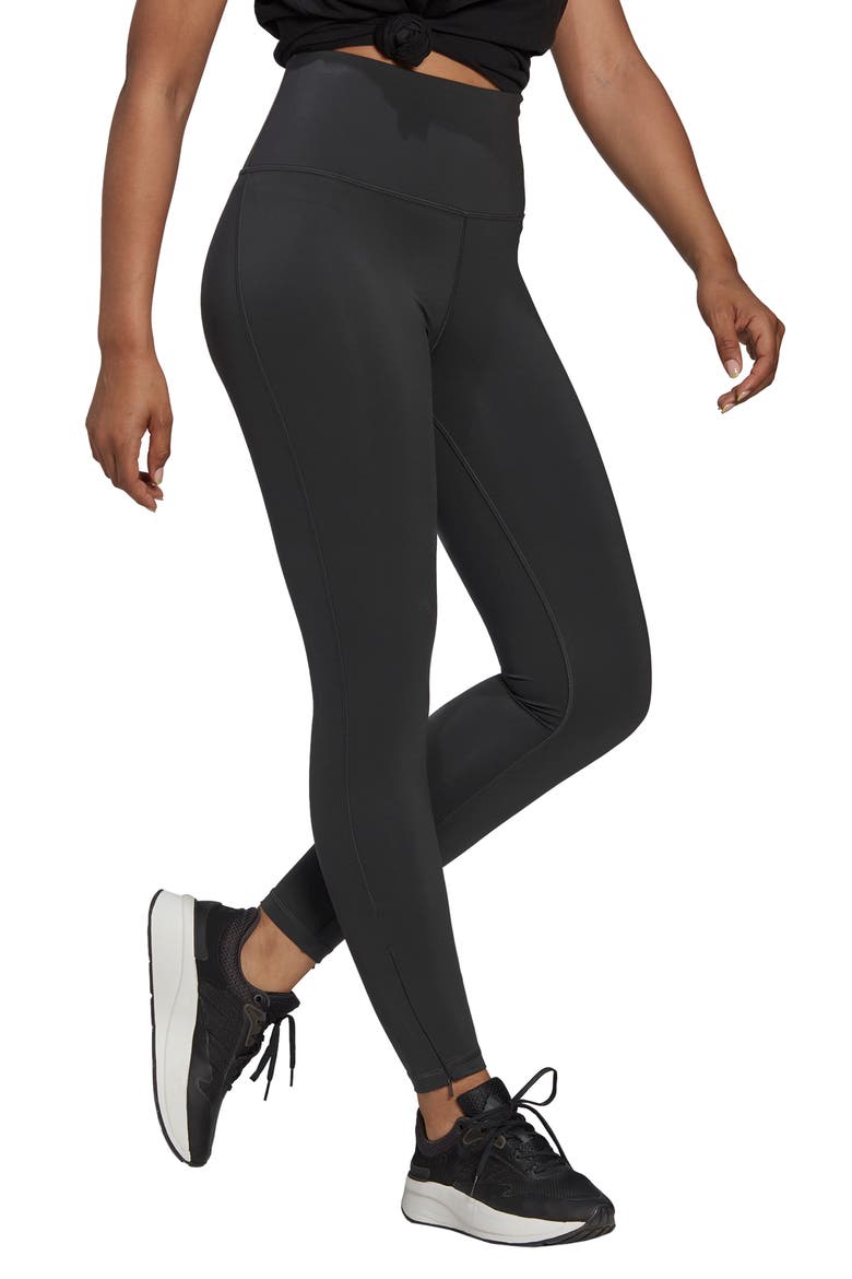 High Waist Zip Cuff Tights, Alternate, color, CARBON
