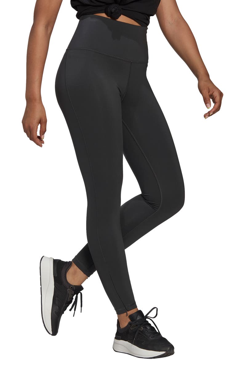 ADIDAS SPORTSWEAR High Waist Zip Cuff Tights, Alternate, color, 